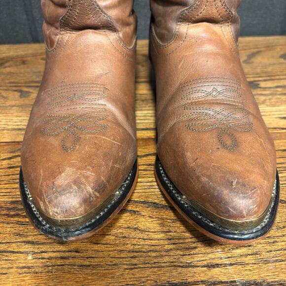 Smoky Mountain Cowboy Boots Men’s 9.5 D Brown Leather Western Distressed Slouch - Picture 8 of 14